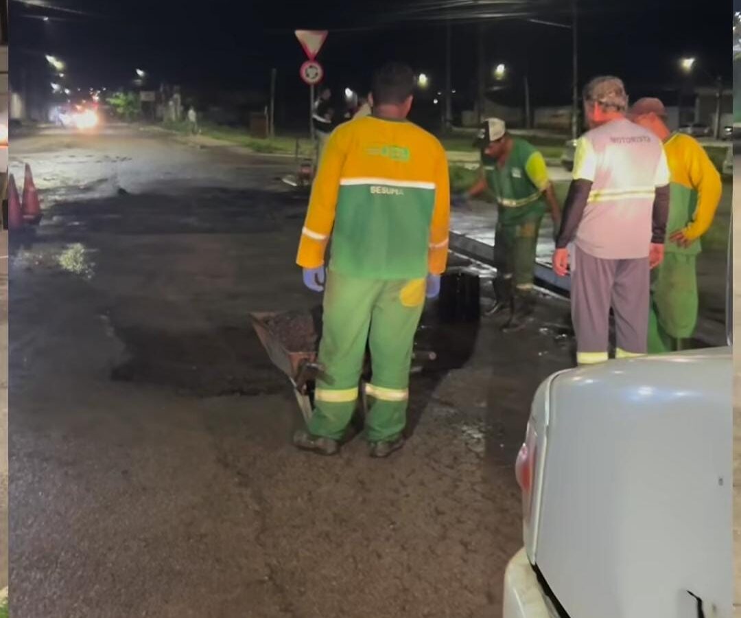 Equipes de tapa-buraco da Sesuma intensificam trabalho para atender demandas da população em Campina