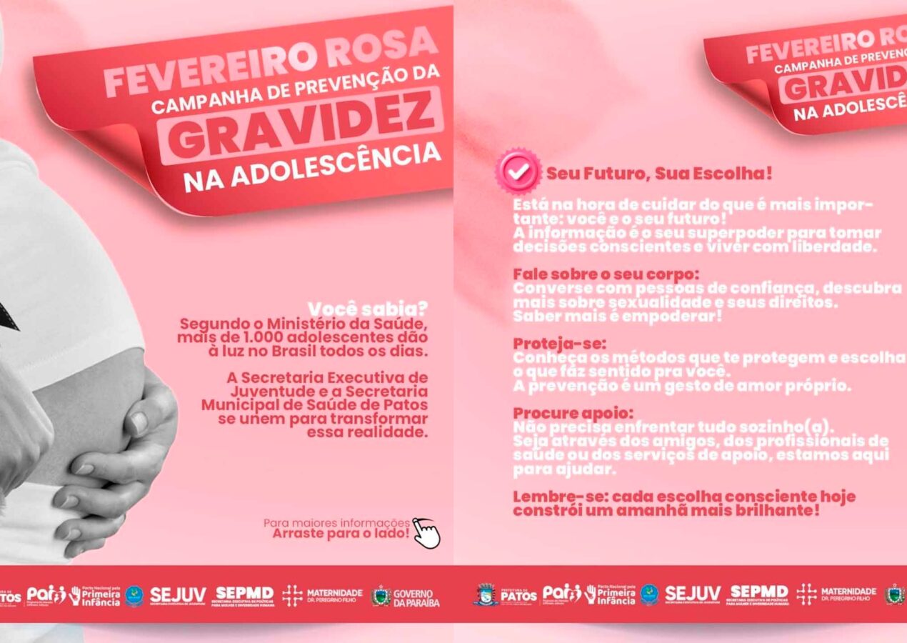 Fevereiro Rosa: Patos une esforços na prevenção da gravidez na adolescência