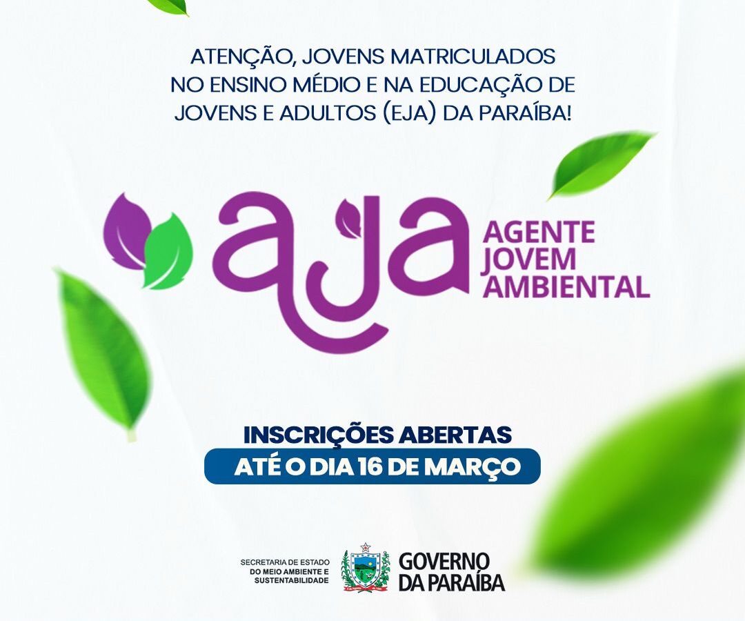 Secretaria de Juventude de Patos incentiva participação de jovens no Programa Agente Jovem Ambiental