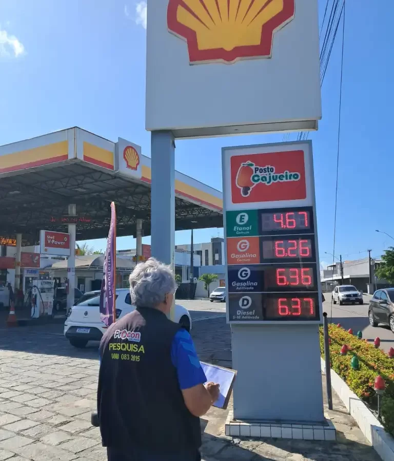 Pesquisa do Procon-JP em 111 postos encontra o preço da gasolina oscilando entre R$ 6,16 e R$ 6,29